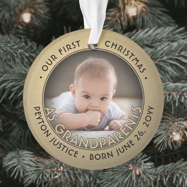 Adorno 2 Navidades de foto primera como abuelos negro y o (Subido por el creador)