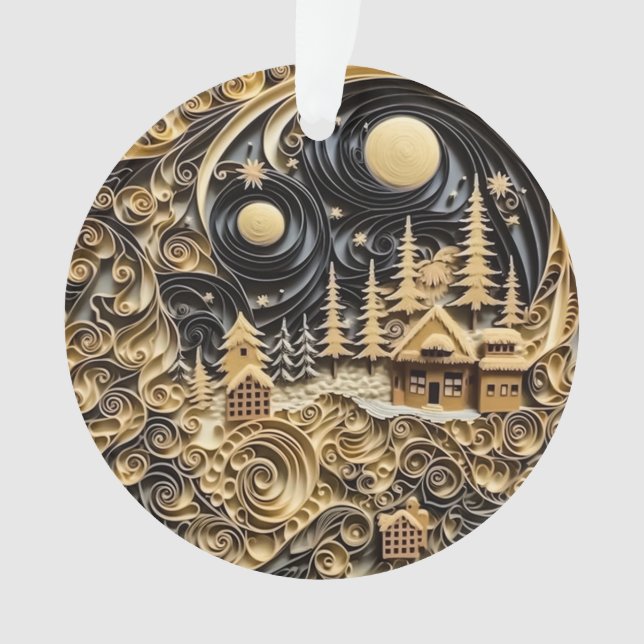 Adorno 3.d Aldea de Navidades de efecto de reducción (Anverso)