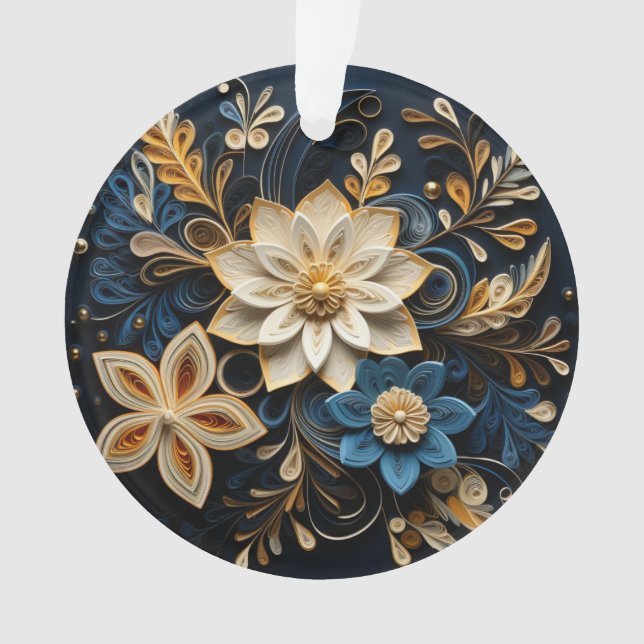 Adorno 3.d Navidades Flores (Anverso)