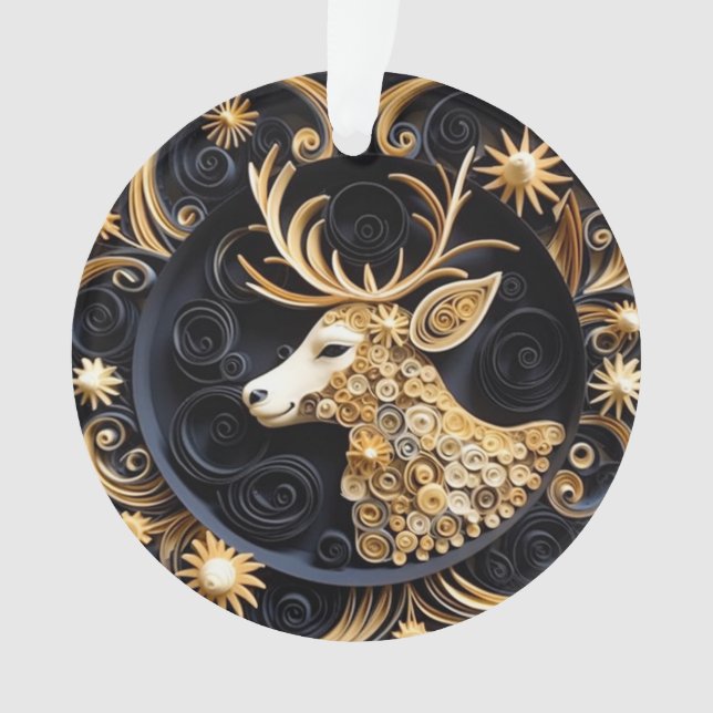 Adorno 3.d Reindeo con efecto de aplastamiento (Anverso)