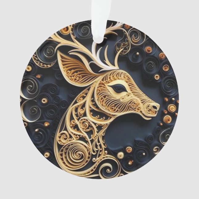 Adorno 3.d Reindeo con efecto de aplastamiento (Anverso)