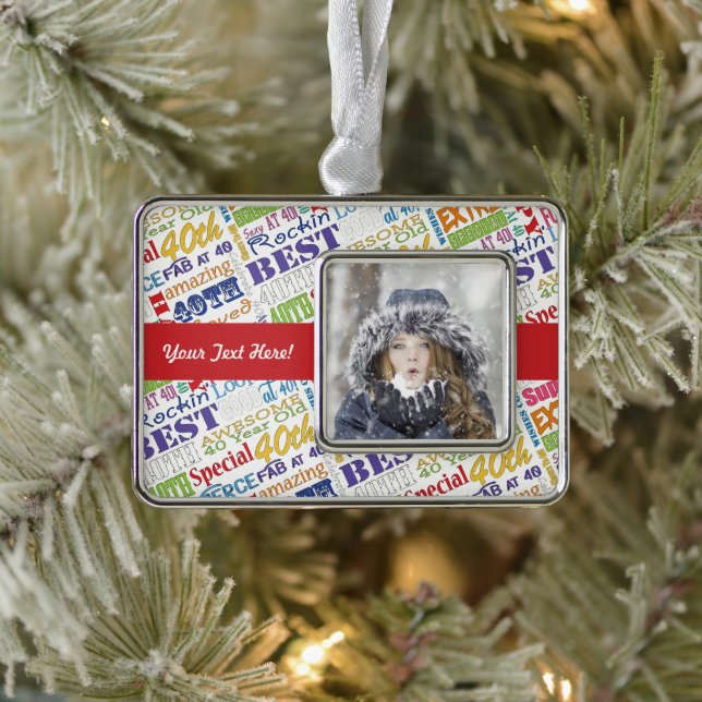 Adorno 40.º Fiesta de cumpleaños regalo personalizado (Árbol)