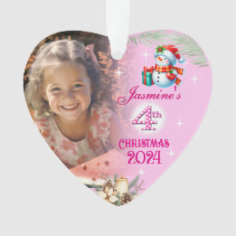 Adorno 4.º regalo de corazón de Chica personalizado de lo