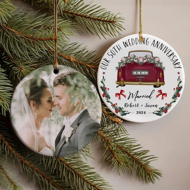 Adorno 50.º Aniversario Boda Keepsake Design (Subido por el creador)