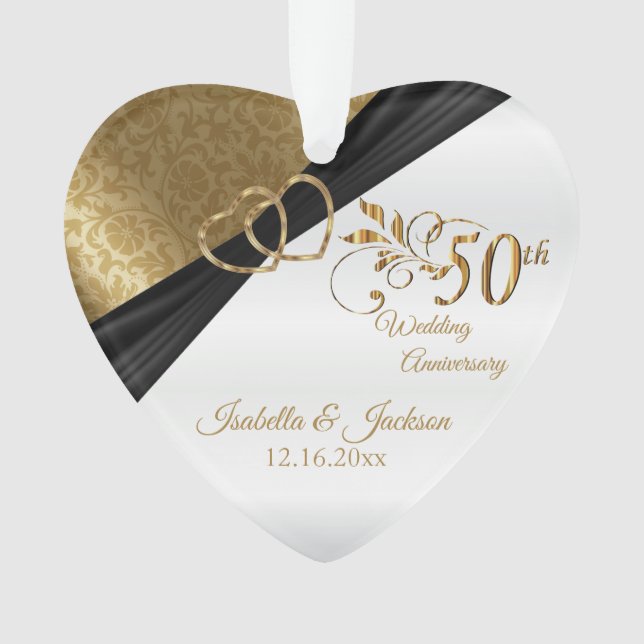 Adorno 50.º Aniversario Boda Keepsake Design (Anverso)
