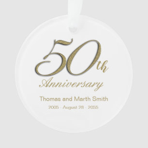 Adorno 50.º Aniversario Memento Ornament Gift