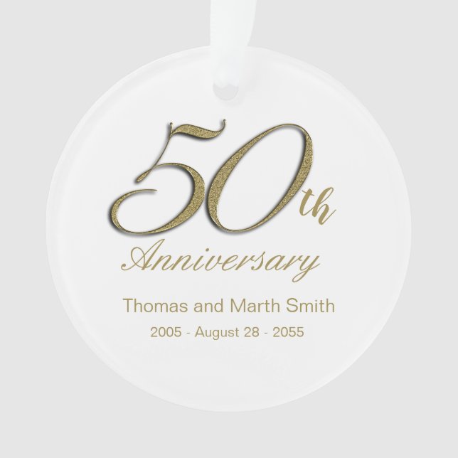 Adorno 50.º Aniversario Memento Ornament Gift (Anverso)