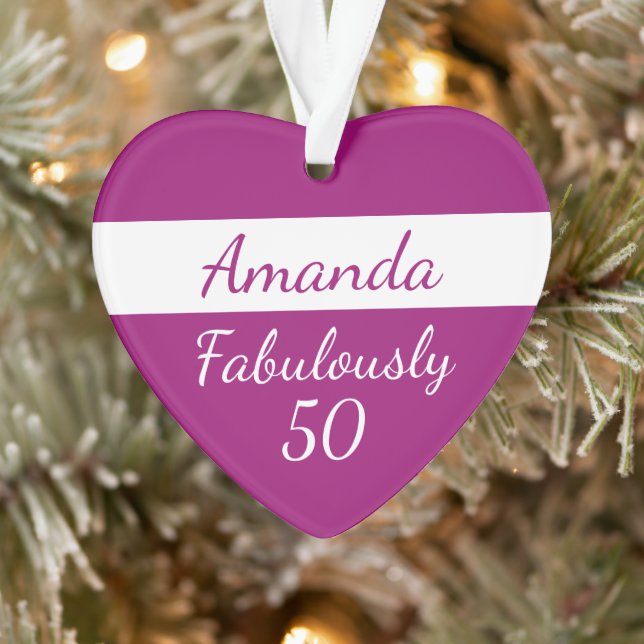 Adorno 50.º cumpleaños Añadir nombre increíblemente 50 or (Árbol)