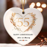 Adorno 55º aniversario 💞 Boda de Oro<br><div class="desc">Ornamento del 55º aniversario 💞 Boda de oro</div>