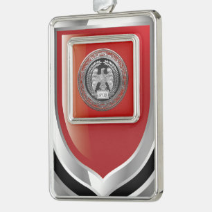 Adorno [600] Águila imperial romana plateada