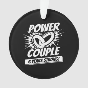 Adorno 6.º Aniversario Parejas casadas con 6 años de fuer