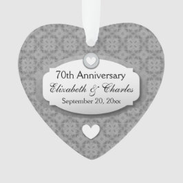 Adorno 70.o Platino Z03 del aniversario de boda del