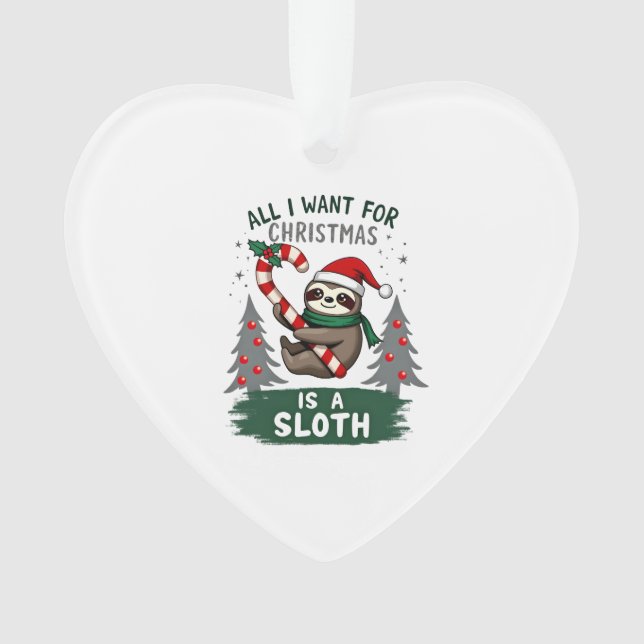 Adorno A Sloth For Christmas. Cute, Christmas Sloth With  (Anverso)