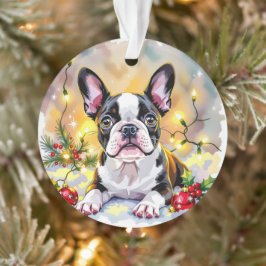 Adorno A Sweet Boston Terrier Christmas