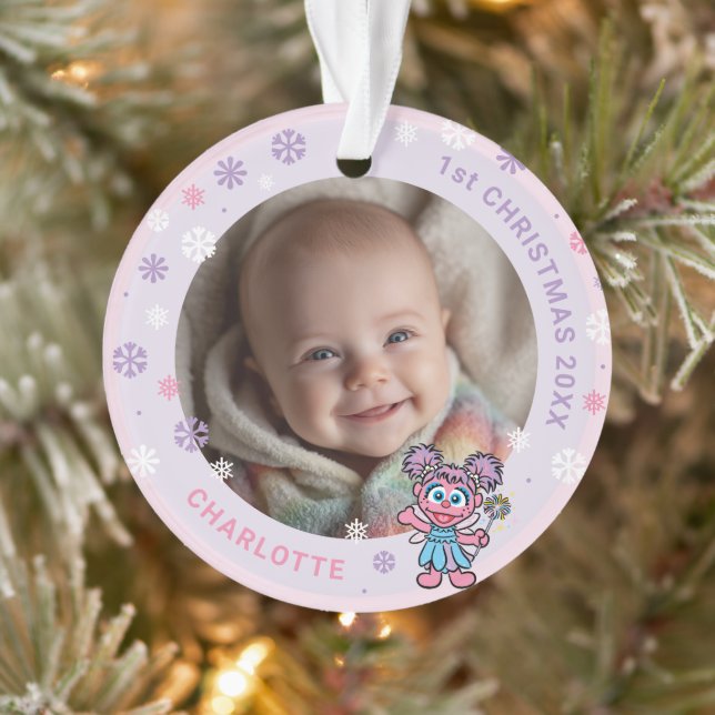 Adorno Abby Cadabby Baby's 1st Christmas Photo Ornament (Árbol)