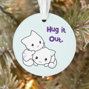 Adorno Abrazo De Gatitos Personalizados, Amistad Con Gato