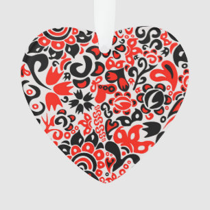 Adorno Abrupción del patrón floral del arte folklórico ét