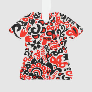 Adorno Abrupción del patrón floral del arte folklórico ét