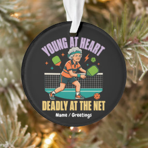 Adorno Abuela de Pickleball Divertida, Joven de Corazón,