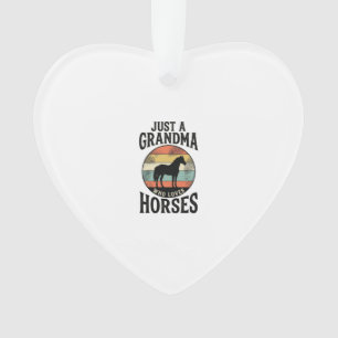 Adorno Abuela Que Ama Los Caballos Diseño Vintage