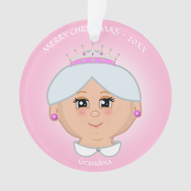 Adorno Abuela Reina Dulce sobre Rosa (Anverso)