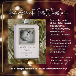 Adorno Abuelos 1er Navidades Nombre personalizado Año