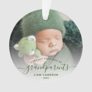Adorno Abuelos de fotografía primer guión verde de Navida