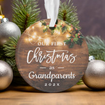 Abuelos Primera cadena de Navidad Fotografía