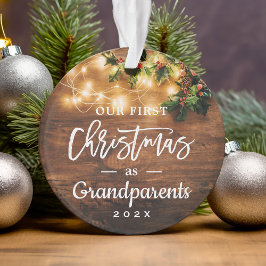 Adorno Abuelos Primera cadena de Navidad Fotografía
