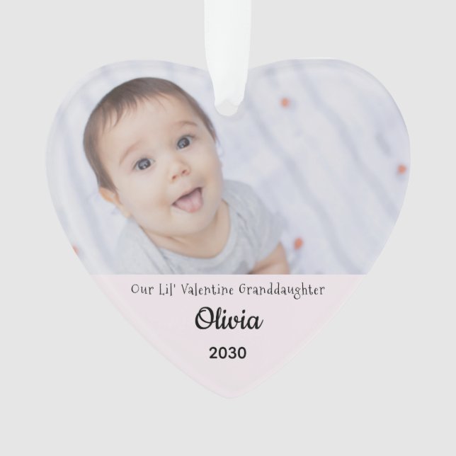 Adorno Abuelos Valentine Personaliza el Nombre de la Foto (Anverso)