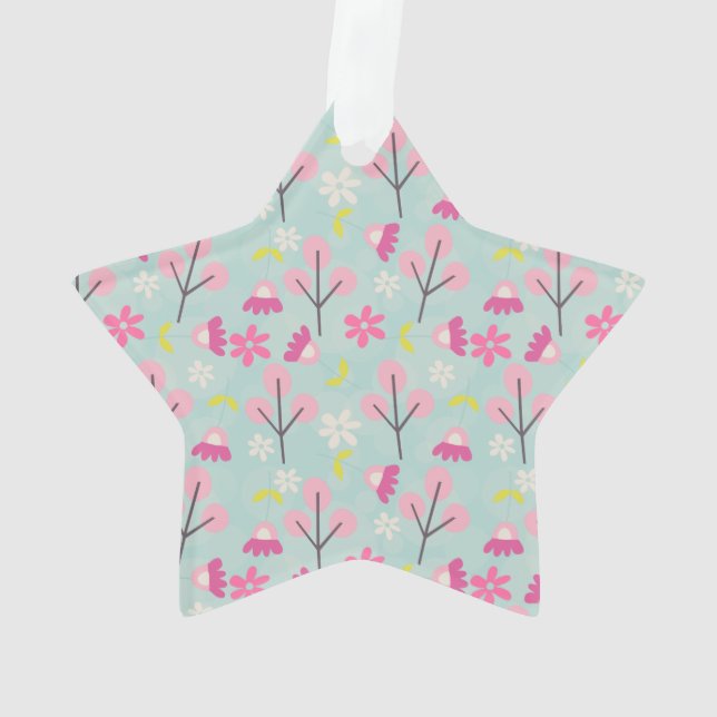 Adorno Abundantes y flores rosas (Reverso)