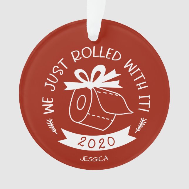 Adorno Acabamos De Salir Con Navidades Graciosos Y Covido (Anverso)