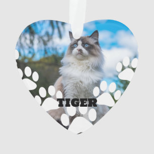 Adorno Acrílico de Corazón con Foto de Gato Person