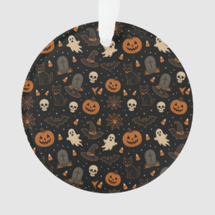 Adorno Acrílico de Patrón Retro de Halloween