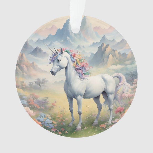 Adorno Acrílico de Unicornio (Anverso)