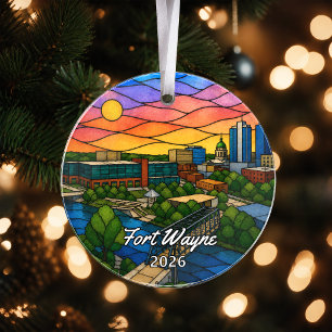 Adorno acrílico personalizado de Fort Wayne, perso