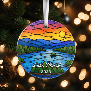 Adorno acrílico personalizado de Lake Placid