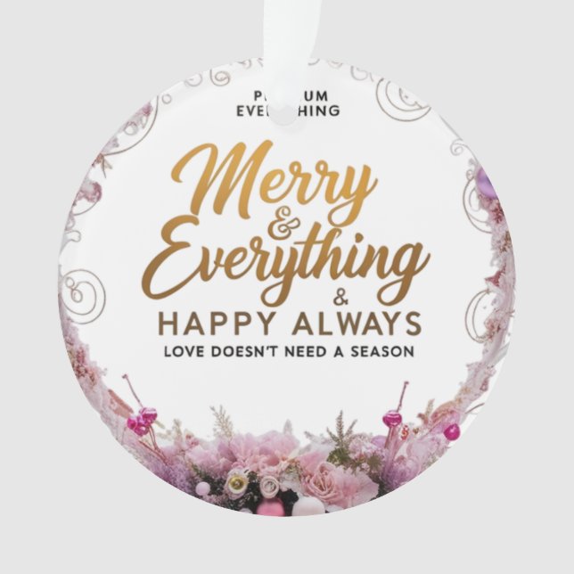 Adorno Acrylic Circle Ornament – Blush & Gold Luxury Edit (Anverso)
