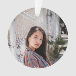 Adorno Acrylic Photo Ornament with Birthday Message