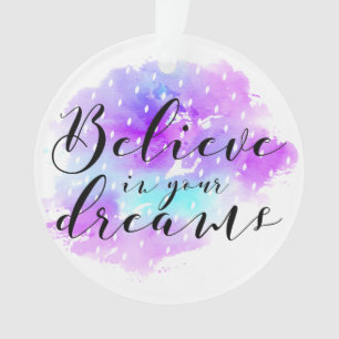 Adorno Acuarela cree en tu cita de sueños