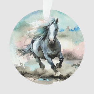 Adorno Acuarela de majestuoso caballo de tiro