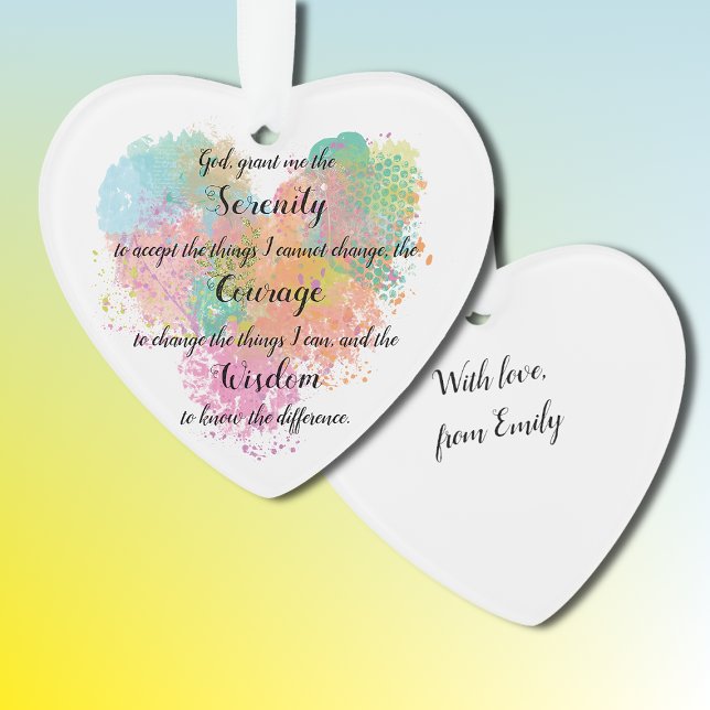 Adorno Acuarela de oración de serenidad personalizada (Subido por el creador)