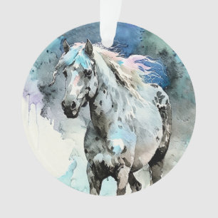 Adorno Acuarela de yegua Appaloosa juguetona