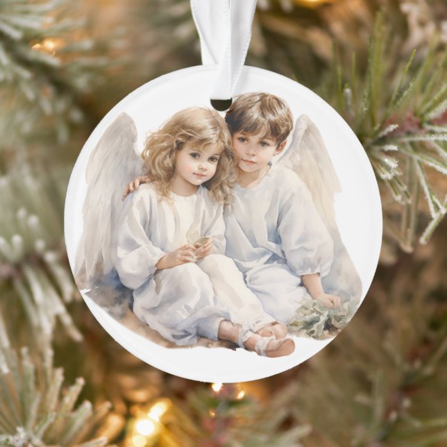 Adorno Acuarela festiva, ángeles infantiles (Árbol)