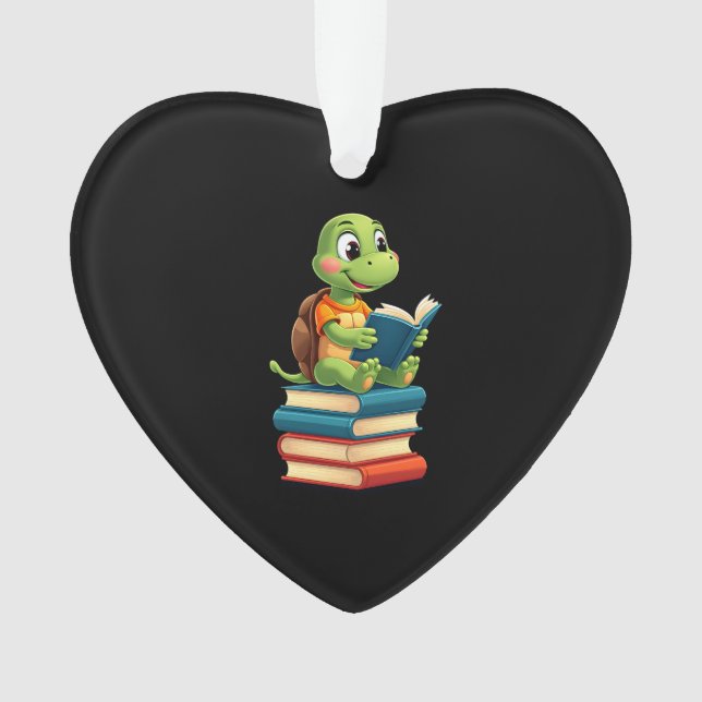 Adorno Adorable Turtle Reading Books (4) (Anverso)