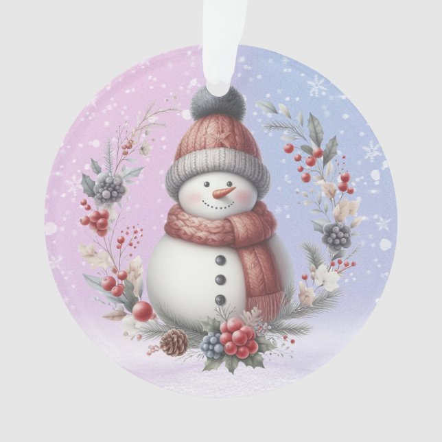 Adorno Adorables Navidades de Snowman Wreath (Anverso)