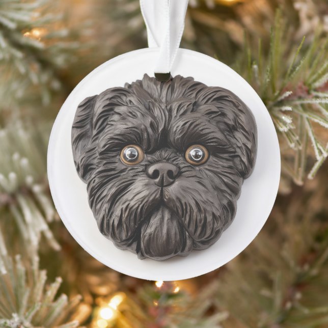 Adorno Affenpinscher 3D Inspirado (Árbol)