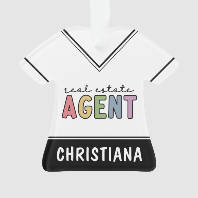 Adorno Agente inmobiliario de nombre personalizado | Rega (Anverso)