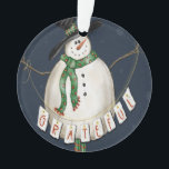 Adorno Agradecido Snowman<br><div class="desc">Gran idea de regalo</div>