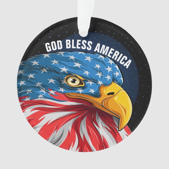 Adorno Águila Americana Patriótica - Ver el dorado (Anverso)